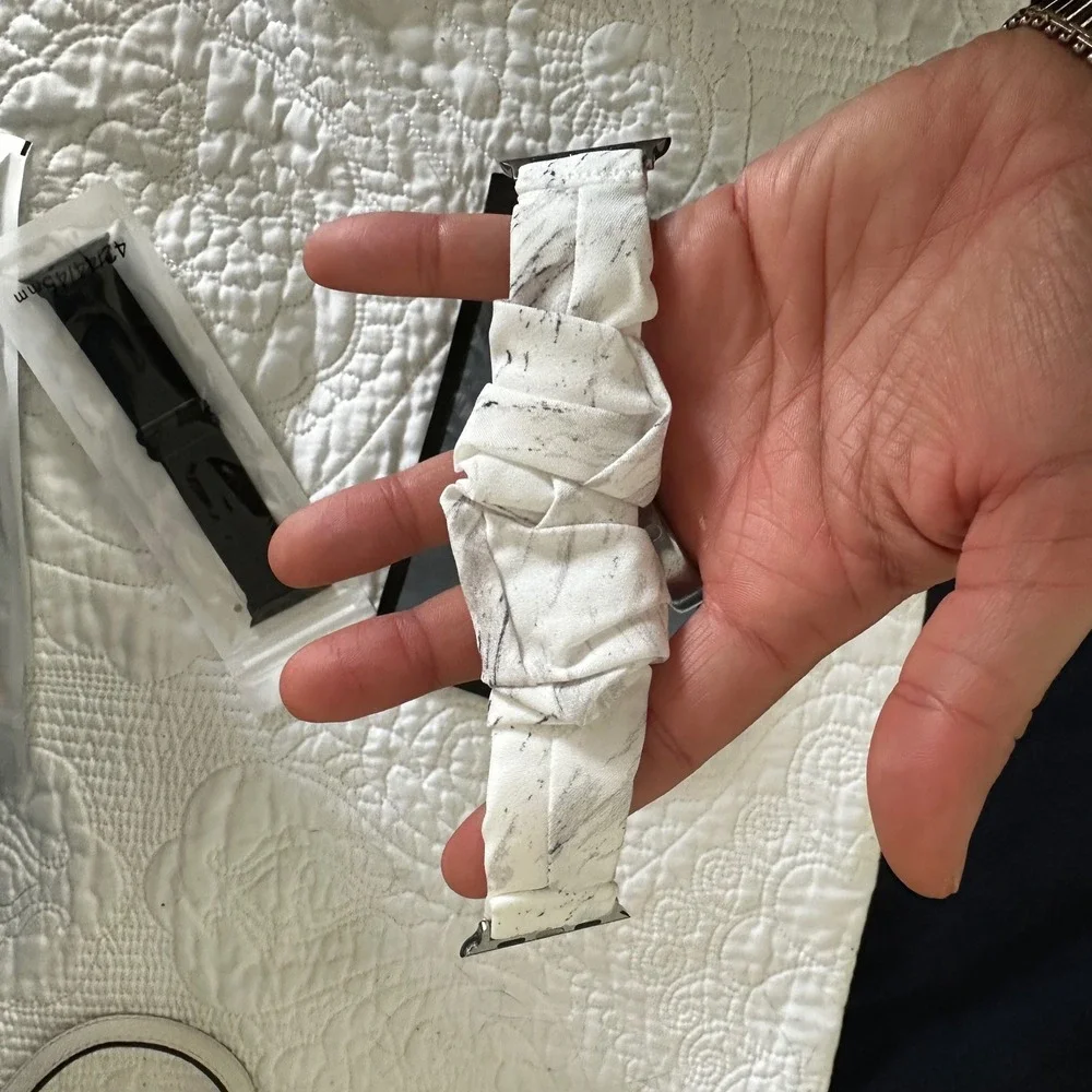 Apple Watch Bands‎ Scrunchie Fabric Compatible 38 40 42 44mm Large New Marble